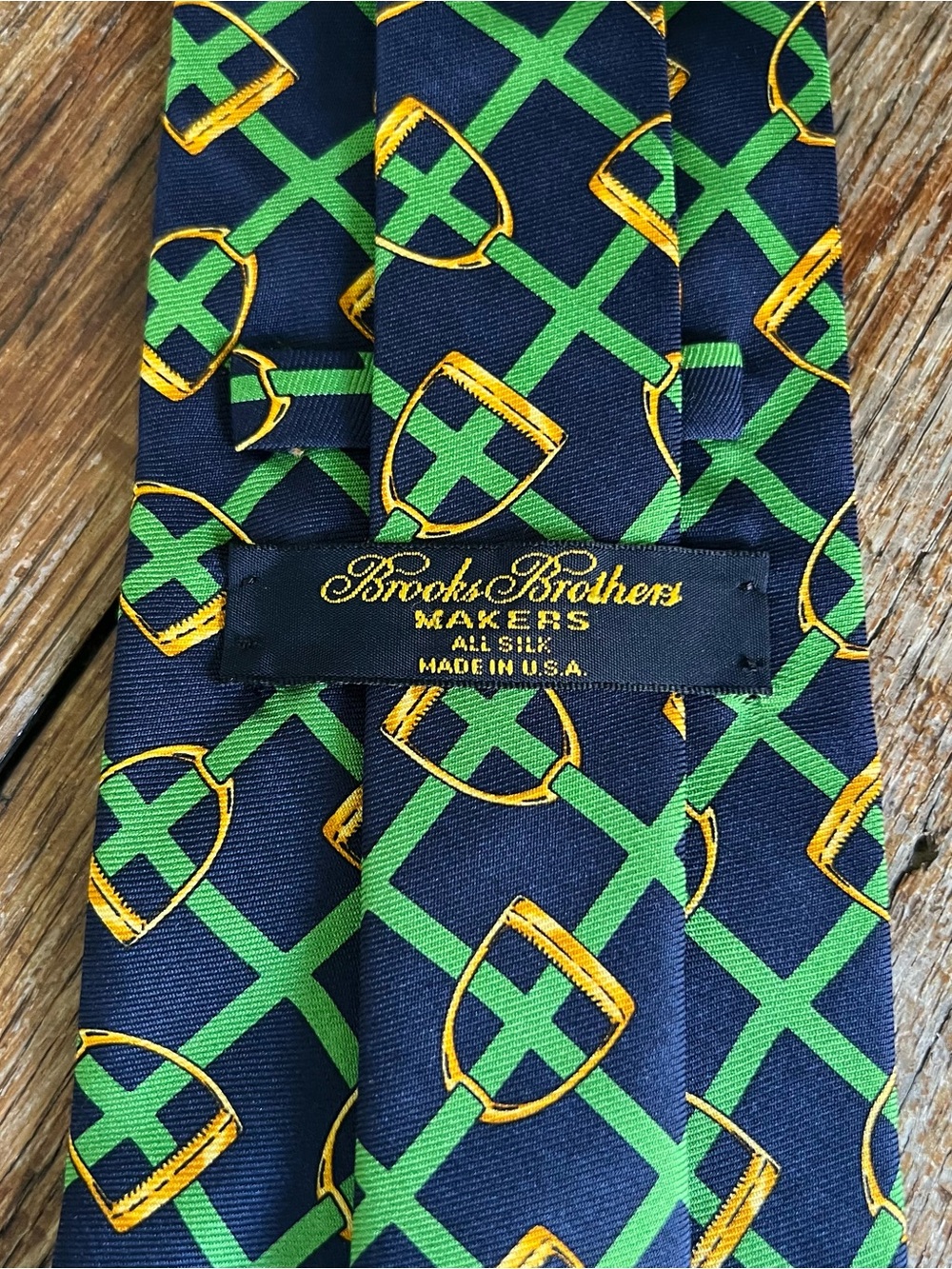 Brooks Brothers Makers and Merchants Silk Men’s Equestrian Neck Tie Vintage